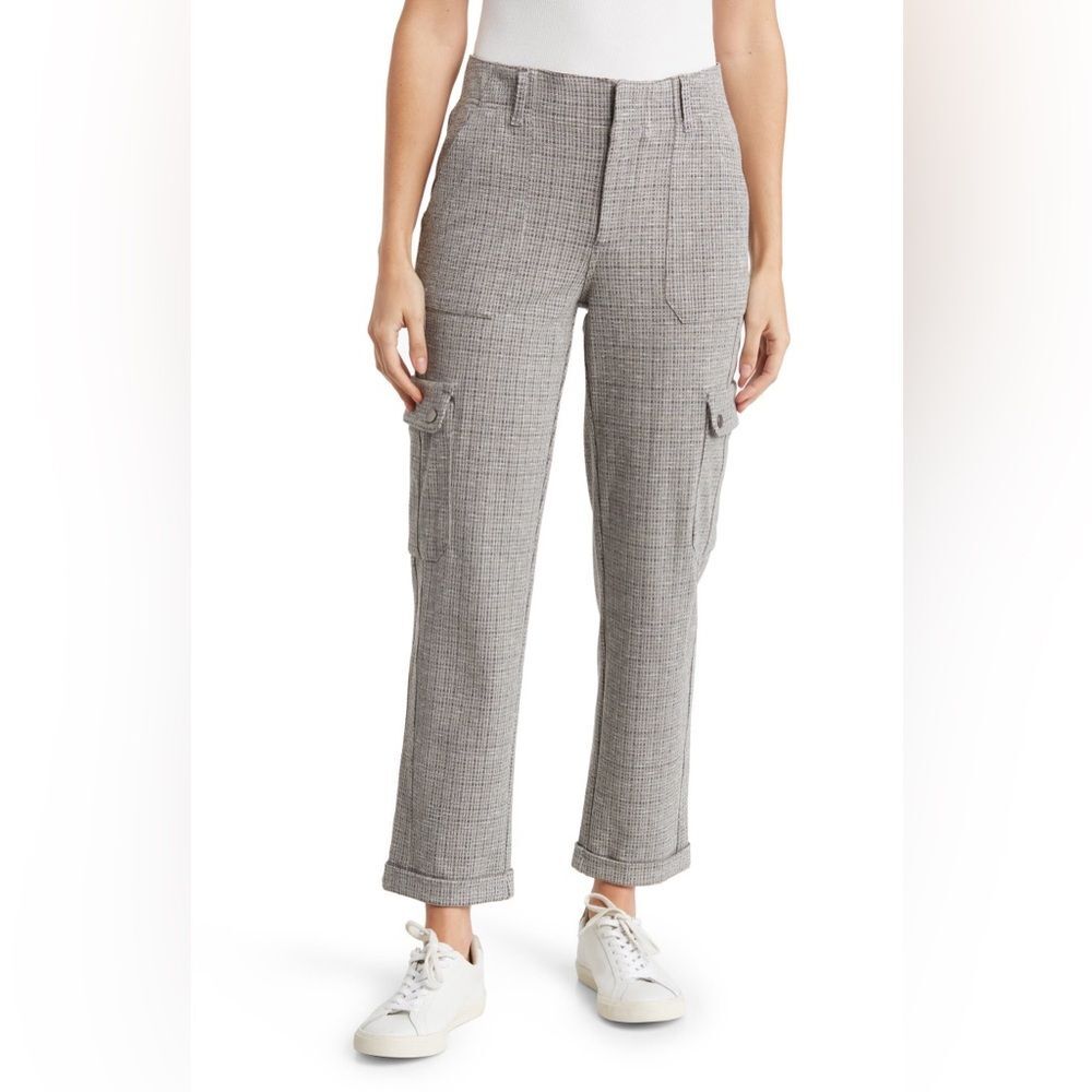 Democracy women’s AB Tech Plaid High Waist Cuffed Cargo Pants size 12 *flaw*